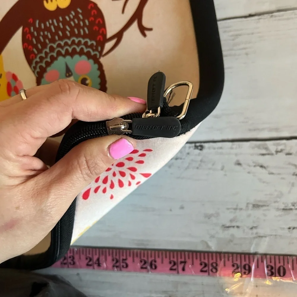 Meffort Inc Novelty Owl Neoprene Laptop Computer Sleeve Case Bag w Hidden Handle